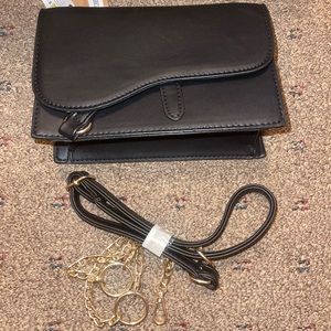 Black square crossbody bag
